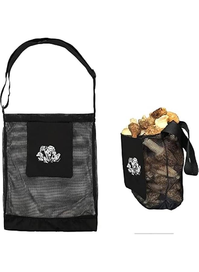 Mushroom Hunting Bag, Mushroom Foraging Bag,Mesh Foraging Pouch Harvesting Bag,Collapsible Fruit Mushroom Basket  - Image 1