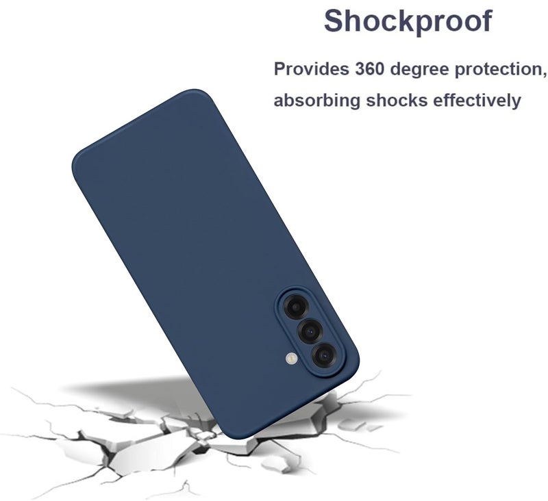 SBMS Silicone Back Cover Case for Samsung Galaxy A17 5G / Samsung F17 5G | Soft Micro-Fibre Lining Inside | Camera Protection Bump | Shockproof Back Cover Case for Sam A17/F17 5G (Blue CandyCloth) - Image 3