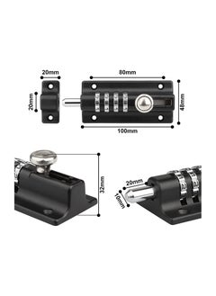 واي آند دي SYOSI Combination Bolt Lock, Weatherproof and Burglar Proof, 120mm Combi-Bolt 4 Digit Unique Locking Bolt, Thicken Solid Zinc Alloy Door Latch Lock for Home, Gate, Shed, Garage, Fence  - Image 2