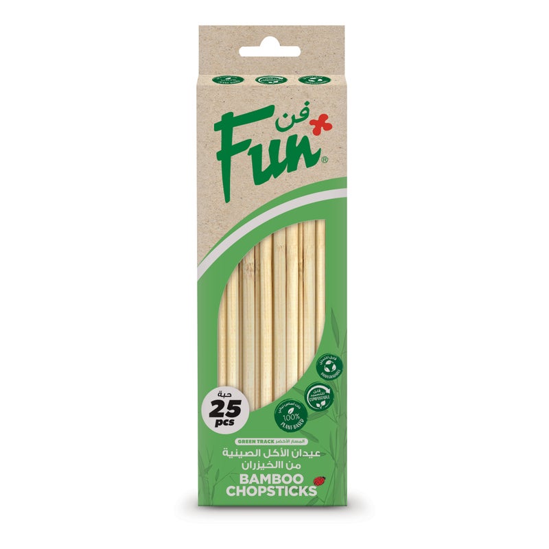 Fun Bamboo Chopsticks 25 Pcs  - Image 1
