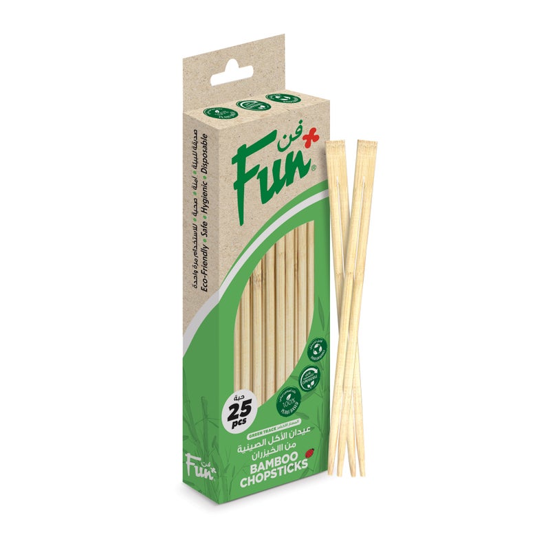 Fun Bamboo Chopsticks 25 Pcs  - Image 2