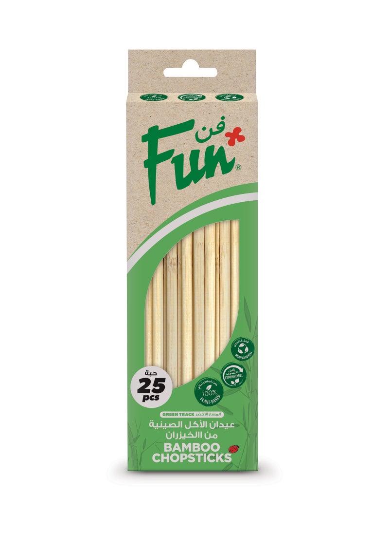 Fun Bamboo Chopsticks 25 Pcs - Image 1