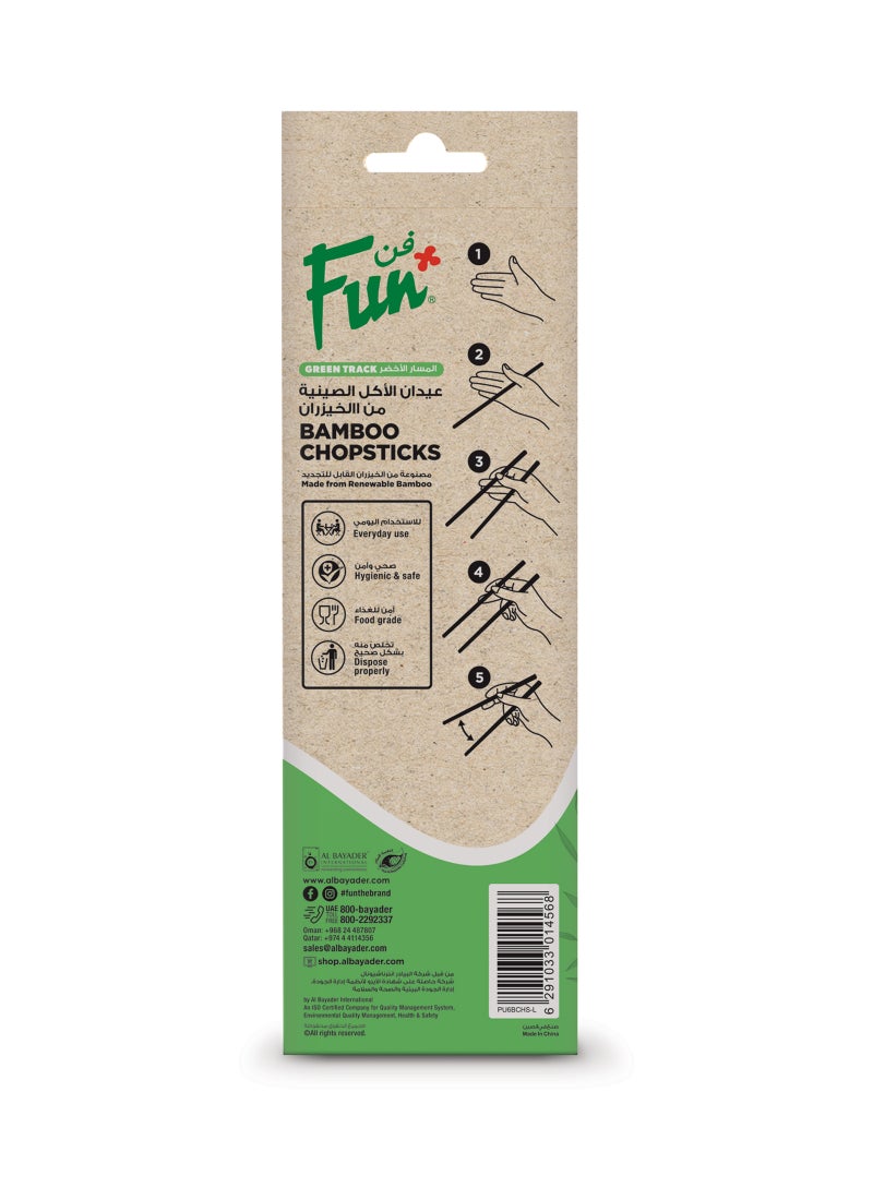Fun Bamboo Chopsticks 25 Pcs - Image 2
