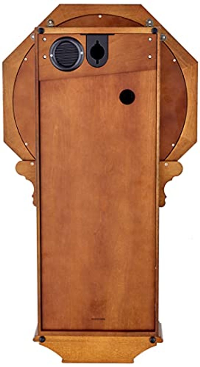 Bulova C3543 Ashford Wall Clock | 25" Schoolhouse Design | Walnut Finish | Harmonic Triple-Chime Movement | Engraving Plate - Image 4