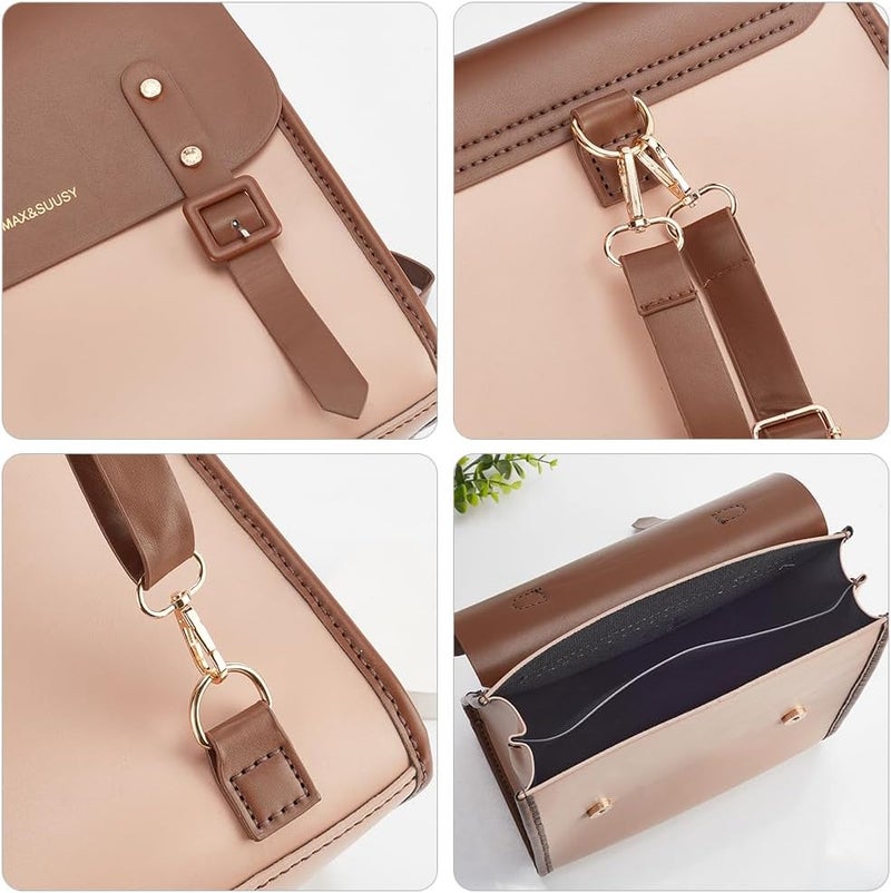 klarako DIY Leather Backpack Satchel Making Kit, PU Leather College School Bookbag Craft Sewing Kit Women Vintage Handmade klarakoger Bag Material Craft Tool Set Personalized Gift, 10.6x12.2 Inch, Brown - Image 5