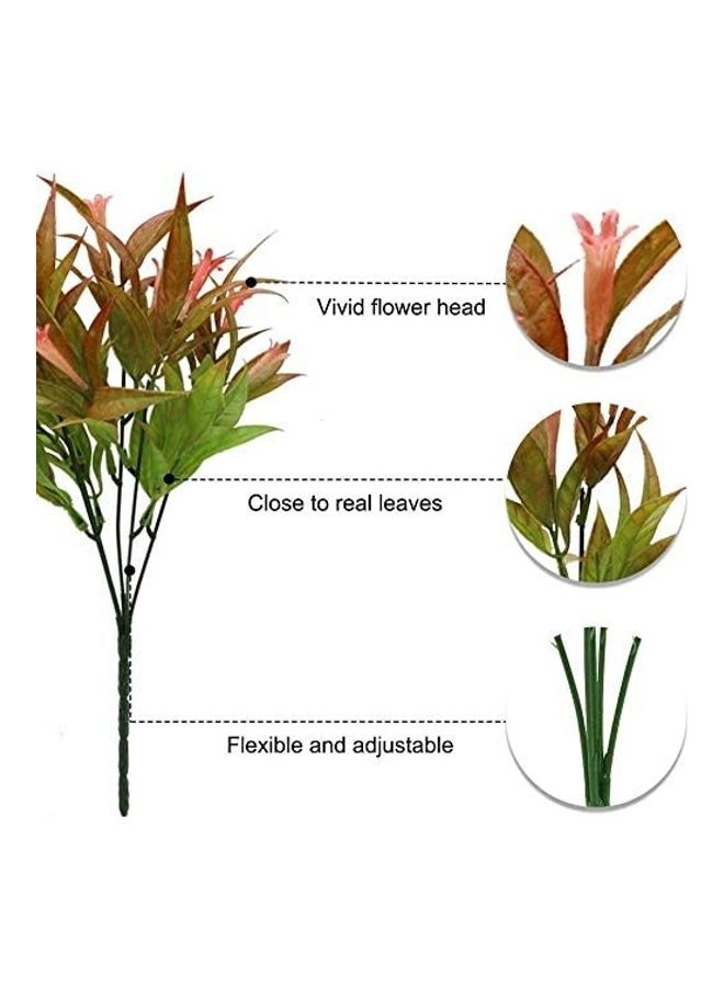 NIBEMINENT 4-Piece Spray Fake Morning Glory Fern Bouquet Multicolour - Image 4