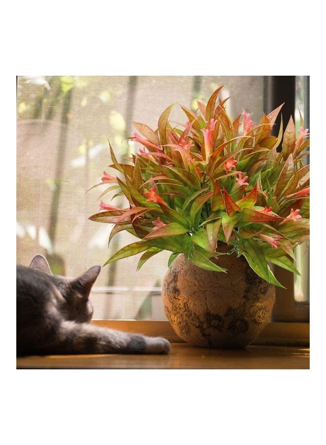 NIBEMINENT 4-Piece Spray Fake Morning Glory Fern Bouquet Multicolour - Image 2