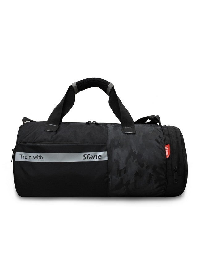 Sfane Gym Bags for Men with Separate Shoe Compartment Sports Gym Bags for Women Unisex Duffle Bags for Gym for Carry & Travel Adjustable Duffel Bags Sports Bag - Black - Image 1