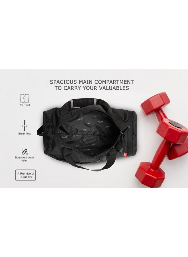 Sfane Gym Bags for Men with Separate Shoe Compartment Sports Gym Bags for Women Unisex Duffle Bags for Gym for Carry & Travel Adjustable Duffel Bags Sports Bag - Black - Image 5