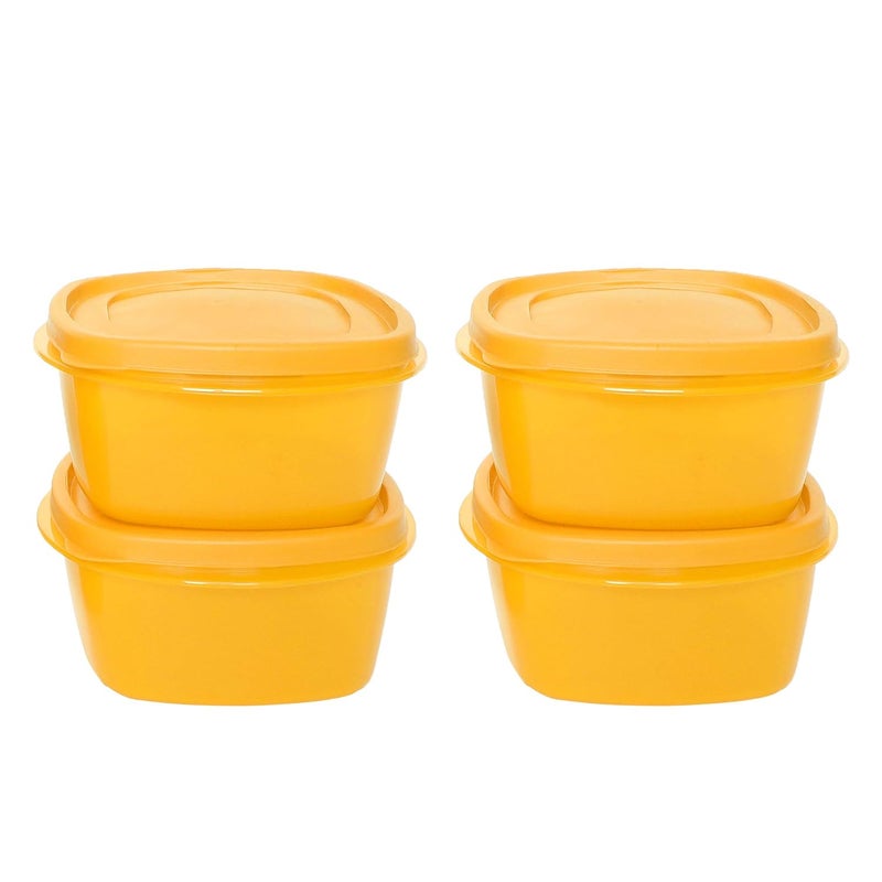Cutting EDGE SnapTight Containers for Food Kitchen Freezer Storage nestable Stackable Airtight BPA Free Microwave Dishwasher Safe Set of 4 Yellow 15L - Image 5