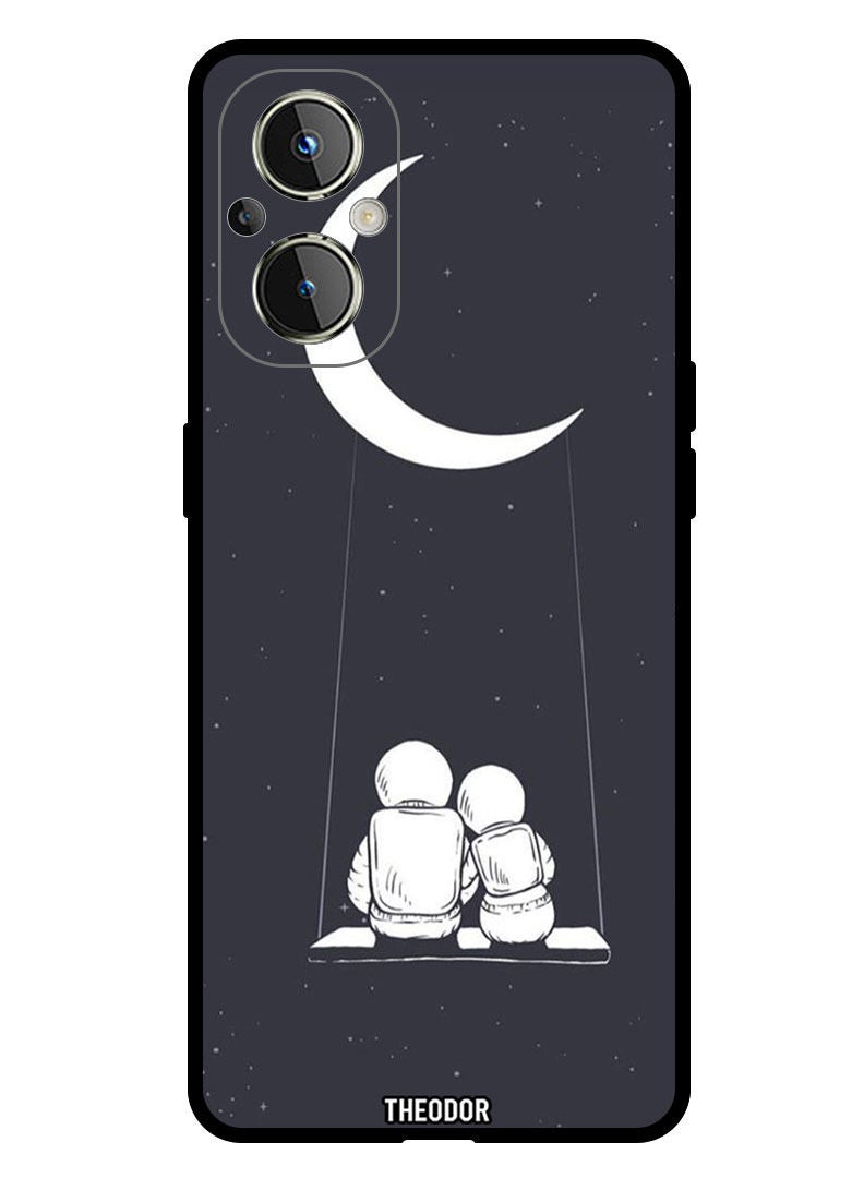 Theodor Protective Case Anti Scratch Shock Proof Bumper Cover For Oppo Reno 8 Z  Two Astronauts - Image 1