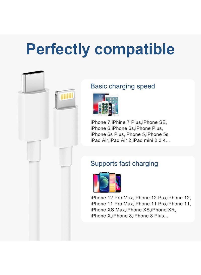 TIGER 2-Pack USB-C to Lightning Cable – Fast Charging Cord for iPhone 14/13/12/11/Pro/Max/X/XS/XR/SE | Durable Braided Cable for Apple Devices | Supports PD 20W Charging & High-Speed Data Transfer | 1M Length  - Image 3