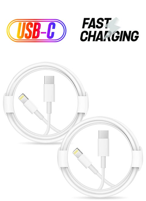2-Pack USB-C iPhone Fast Charger Lightning Cable