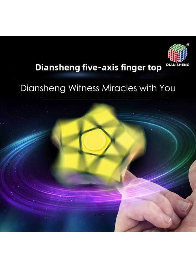 Diansheng Five-axis Finger Top Rubik's Cube Smooth Educational Children's Toys Kindergarten Gifts Wholesale-Color:Five-axis Finger Rubik's Cube-Black (gift Box) - Image 2