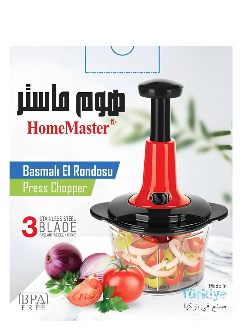 Home Master - Three Blades Manual Vegetable Chopper and Slicer HM-805 - Image 1