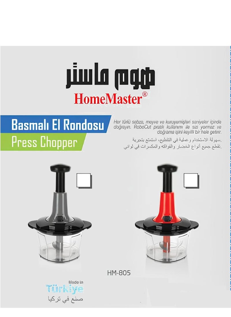 Home Master - Three Blades Manual Vegetable Chopper and Slicer HM-805 - Image 1