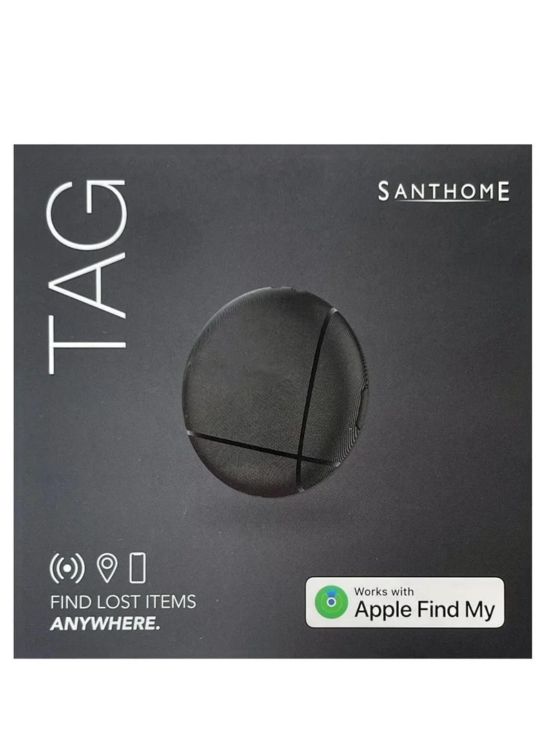 سانثوم علامة Santhome - جهاز تعقب العناصر المعتمد من MFI والمتوافق مع Apple Find My وKeychain وLuggage Finder وجهاز التتبع العالمي وبديل AirTag للمحافظ وحقائب الظهر والأشياء الشخصية 5)