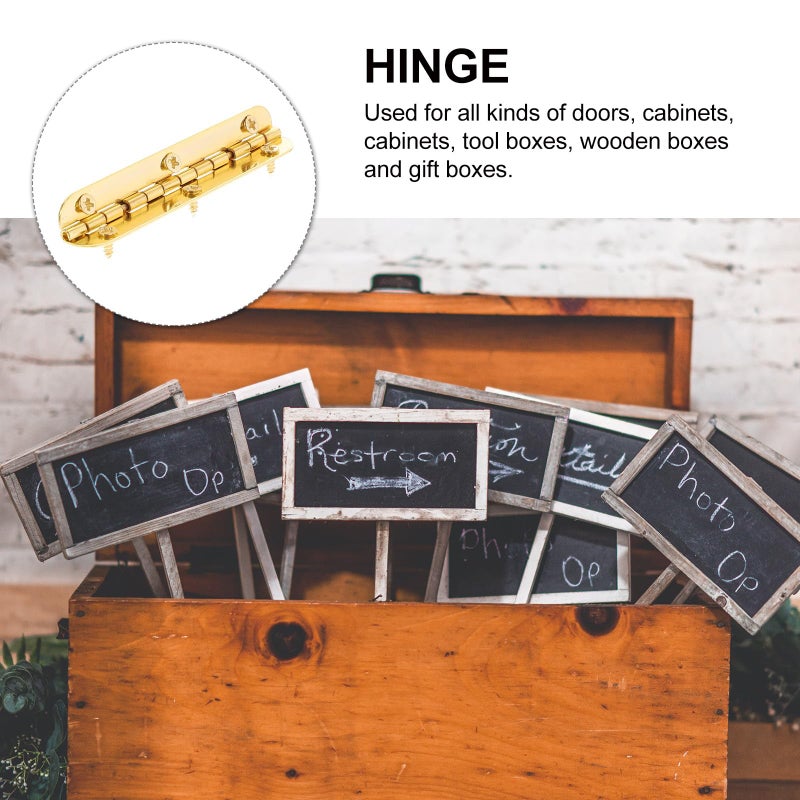 90 Degree Small Butt Hinges 12Pcs Flush Mount Mini Box Hinges For Cabinet Doors Jewelry Boxes - Image 4
