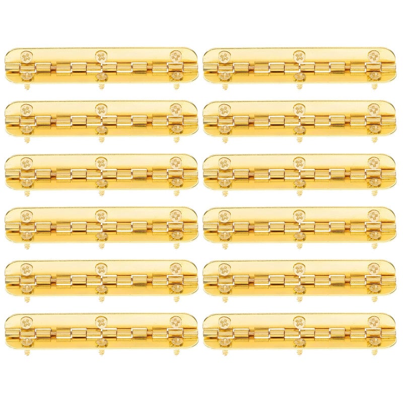 90 Degree Small Butt Hinges 12Pcs Flush Mount Mini Box Hinges For Cabinet Doors Jewelry Boxes - Image 2