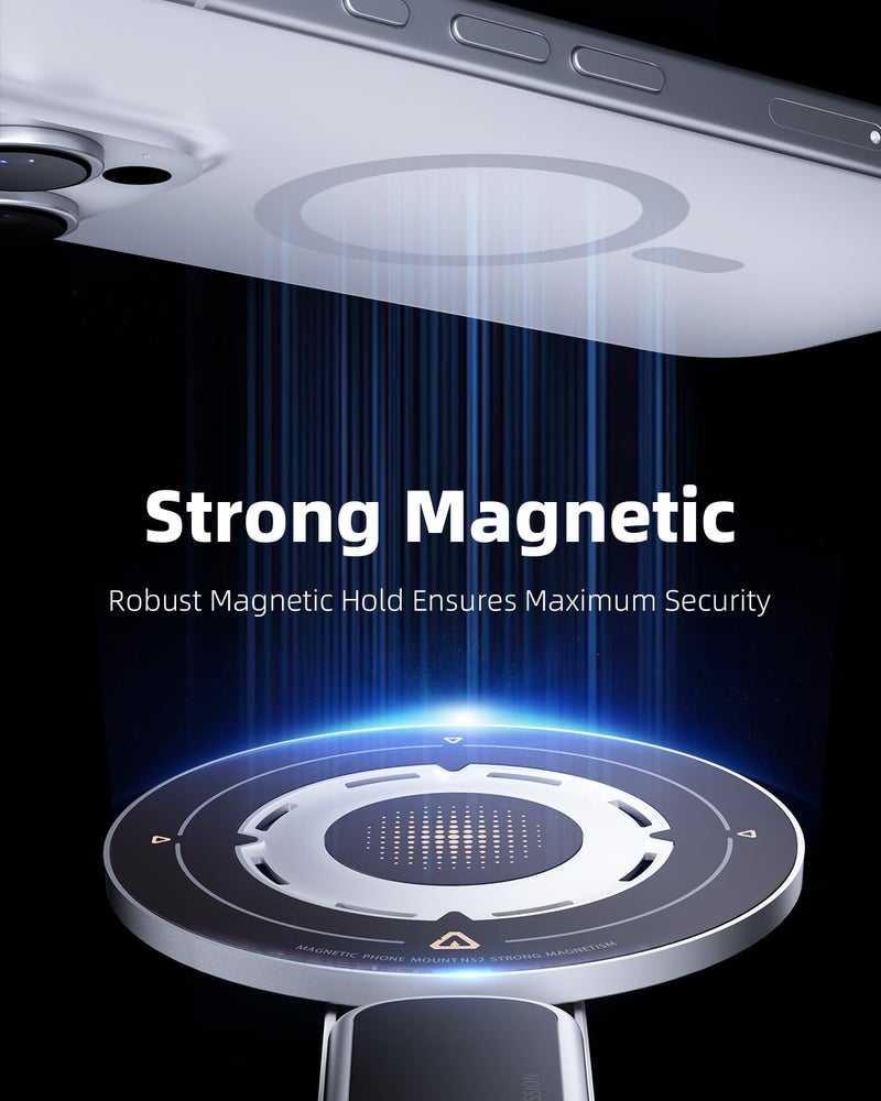TODI for MagSafe Phone Grip Stand, 3-in-1 Magnetic Finger Ring Holder with Double-Sided Magnet, Fidget Toy Design, Magnetic Phone Stand for iPhone 16/15/14/13/12 Series (White) - Image 2