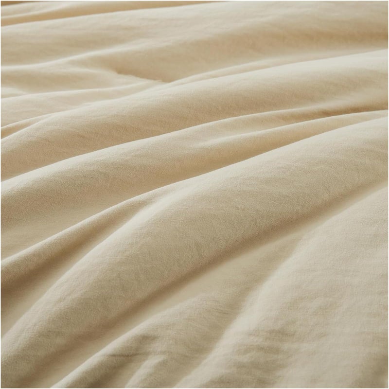 WRENSONGE Full Size Comforter Set- 7 Pieces Soft Beige Bed in a Bag Full with Fitted Sheet, Flat Sheet, 2 Pillow Shams, 2 Pillowcases, Warm Bedding Sets for All Season - Image 4