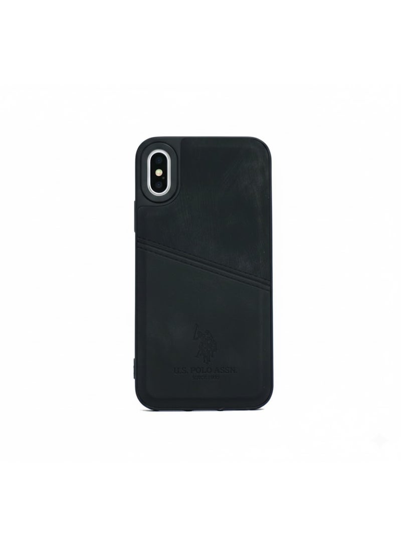 Soft Leather Back Case for Men Women Compatible with iphone xs Classic Fashion Luxury Leather Back Case Durable Genuine Leather Lightweight Comfortable Soft Leather Back Case (black)
