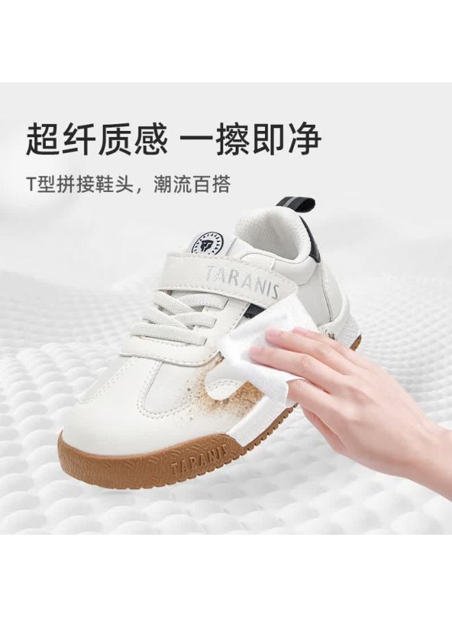 Taranis Kids Spring Children's Sports Shoes Boys And Girls Casual Training Shoes School White Black Size 33