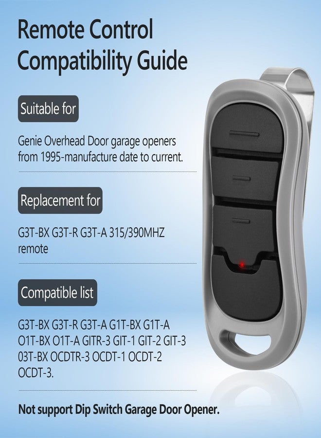 Aooashet for Genie Garage Door Opener Keypad and Remote,Compatible with All Genie/Overhead Garage Door Openers, for Model GK-R 37332R OKP-BX GK-BX GWKP, GWK-IC, ACSDG, ACSDA1, ACSD1G, B8QACSDA, B8QACSDA1 - Image 3