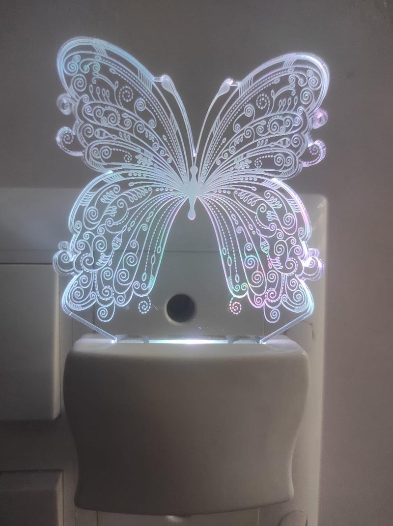 UNJIYA 3D Latest Butterfly Design Night Lamp for Home/Gift� (Size� 3 Inch) Multi Color - Image 4
