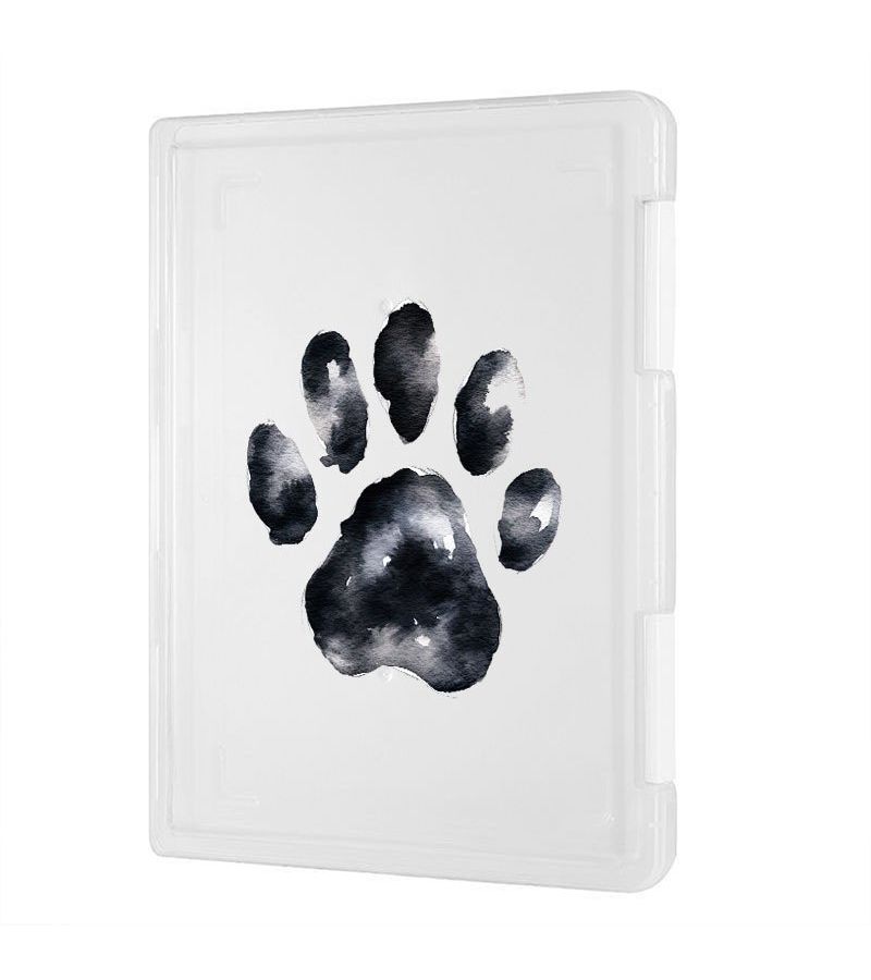 1pc Pink Dog Paw Print Transparent Plastic A4 Pp Binder With Double Layer Document Storage Portable Office Pet Themed Organization For Contracts Receipts Certificates Durable - Image 4
