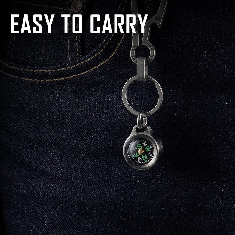 MecArmy CMP Titanium/Brass EDC Compass - Teardrop Design with Glow in the Dark Feature - Image 5