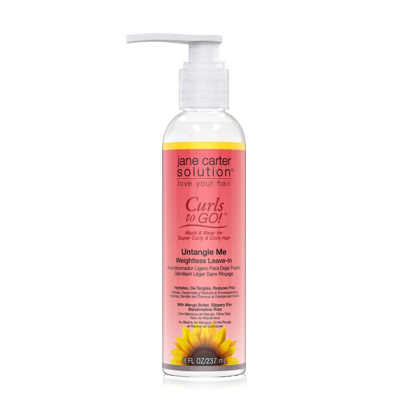 JANE CARTER SOLUTION Curls to Go Untangle Me Weightless LeaveIn Conditioner 8oz  Nourishing Moisturizing No Buildup