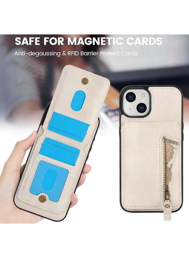 Zaboon Case For iPhone 13 mini Zipper Wallet Split MagSafe Leather Back Phone Case - Image 4