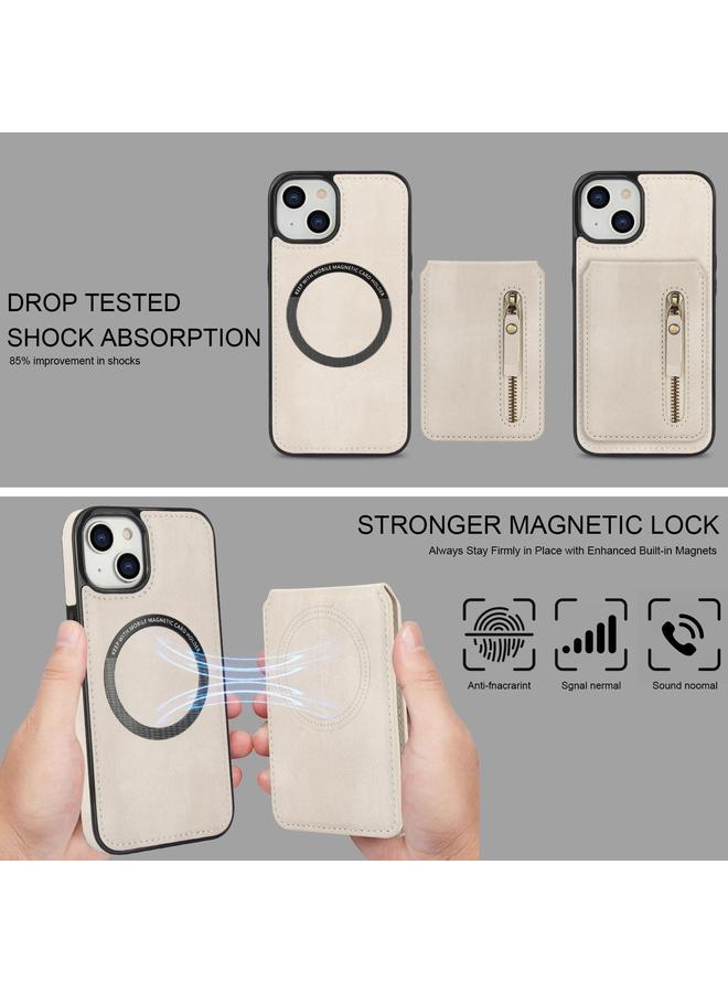 Zaboon Case For iPhone 13 mini Zipper Wallet Split MagSafe Leather Back Phone Case - Image 5
