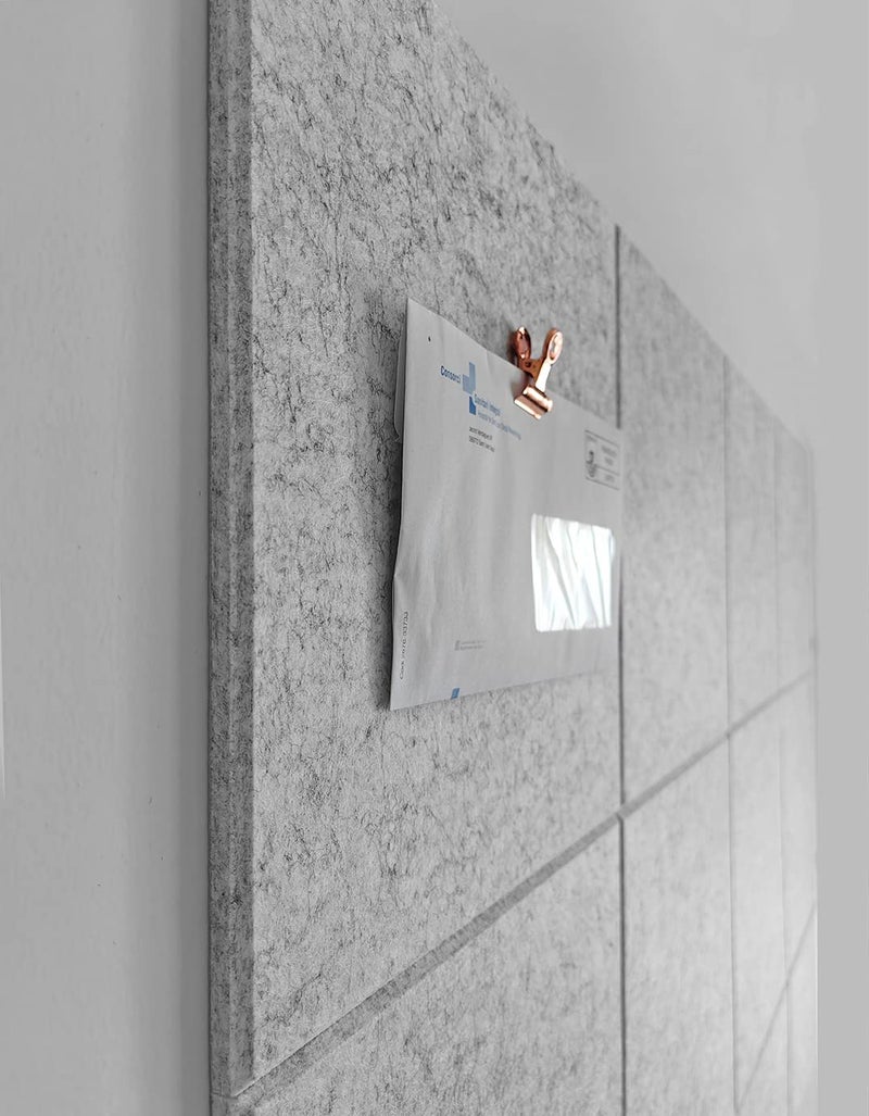 DECORITA Large Cork Board Alternative | Cork Boards Cork Tiles for Walls | Aesthetic Felt Bulletin Board Pin Board for Office, Home & Classroom | Felt Wall Tiles (12-Pack) | Marble - Image 4