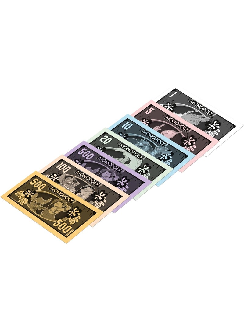 Monopoly Disney Lilo & Stitch Edition | Classic Family Board Game with Collectible Tokens | Property Trading Strategy Game | Ages 8+ - Image 5