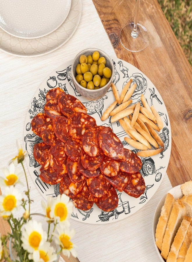 FYSUIMU 50 Pcs Farm Animal Paper Place Mats Vintage Round Disposable Dinner Table Mats for Home Kitchen Dinner Table Setting - Image 4
