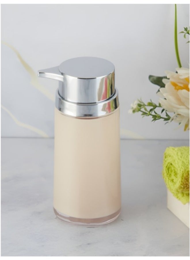 Happy Home - Acrylic Soap Dispenser Pump for Bathroom 320ml - (Beige) - Image 1
