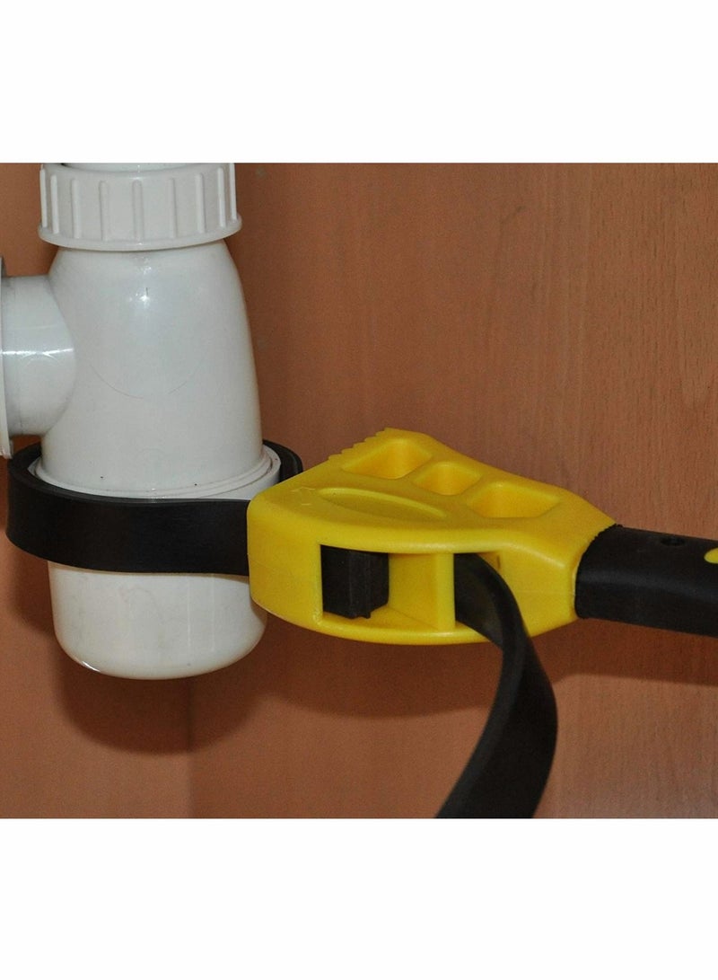 SYOSI Rubber Strap Adjustable Wrenches 2 Piece Multi Tool Universal Wrench Use for Any Shape Opener Tool - Image 3