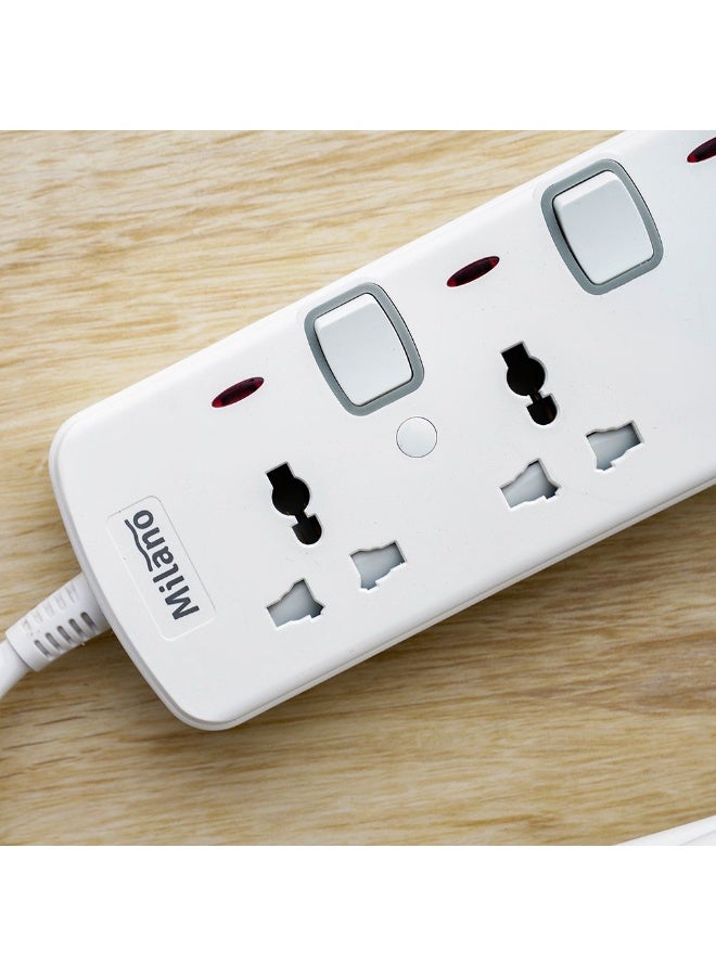 DANUBE HOME Milano Extension Chord 4 Outlets Power Strip Extension Lead Extension Board 4W 5M - Image 3