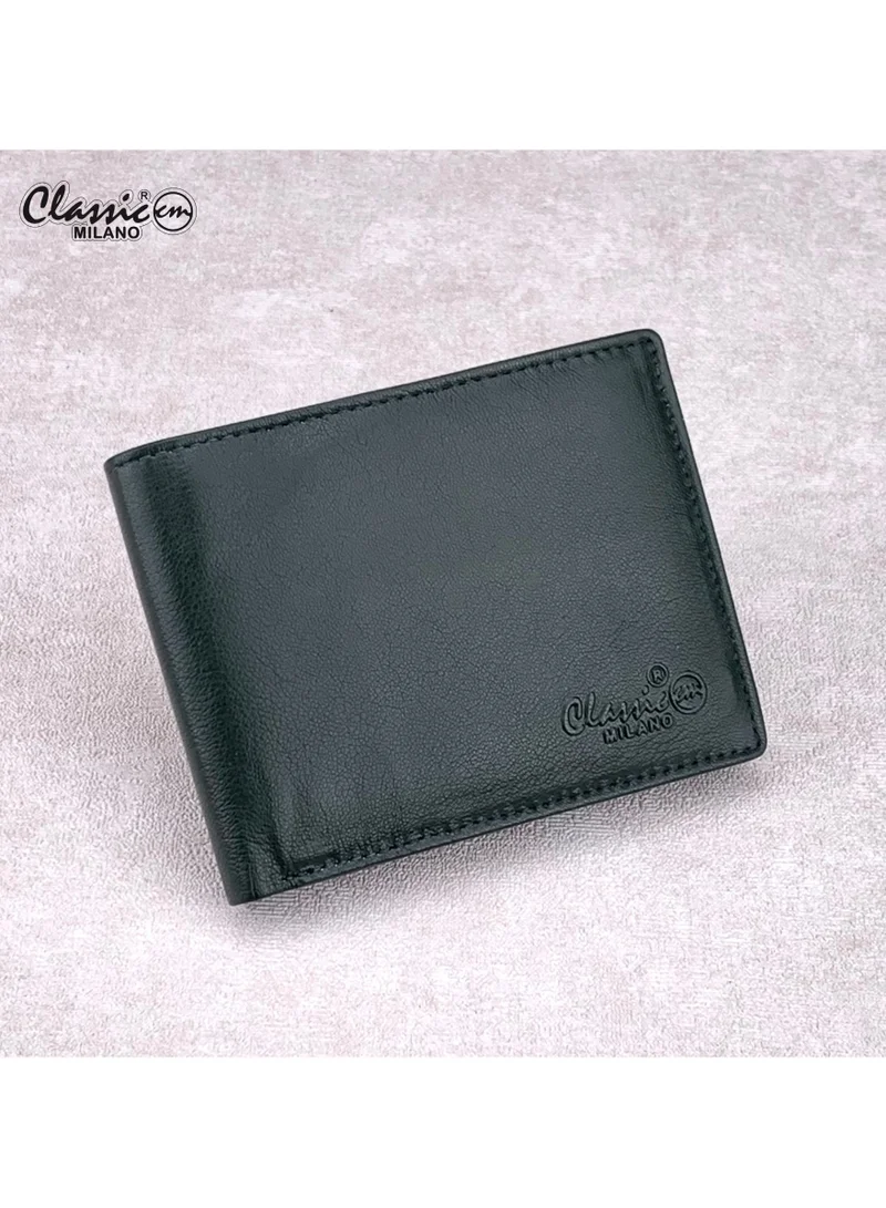 Classic Milano Classic Milano Men’s Wallet – Slim Bifold Leather Wallet for Men with RFID Blocking, Multiple Card Slots & Middle Zip – Stylish Mens Purse Wallets Gift for Husband, Father