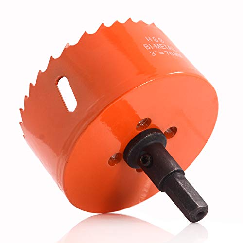 Koopi 76mm / 3 Inch BI-Metal Hole Saw with Arbor and Replacement Pilot Drill Bit, Hole Cutter for Easily Drilling Wood, Plastic, Thin Metal - Image 5
