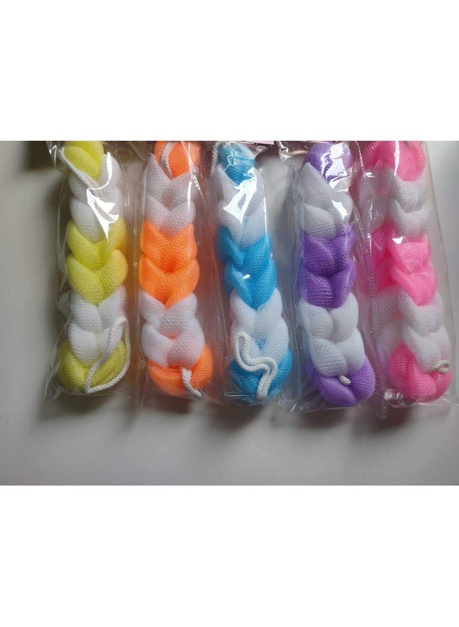 WISDOM ويسدوم - ليفة استحمام لتدليك الظهر، ليفة طويلة للرجال والنساء، لون عشوائي (عبوة من 2) - Image 2