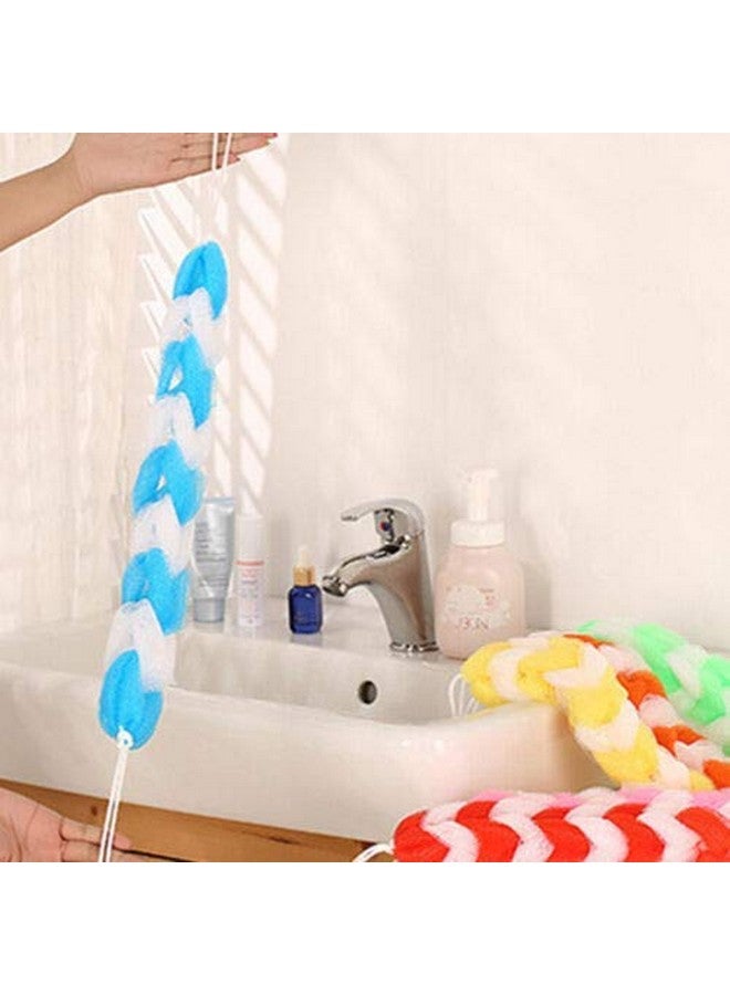 WISDOM ويسدوم - ليفة استحمام لتدليك الظهر، ليفة طويلة للرجال والنساء، لون عشوائي (عبوة من 2) - Image 4