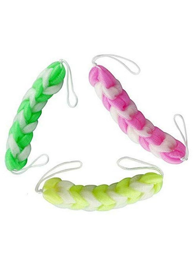 WISDOM ويسدوم - ليفة استحمام لتدليك الظهر، ليفة طويلة للرجال والنساء، لون عشوائي (عبوة من 2) - Image 1