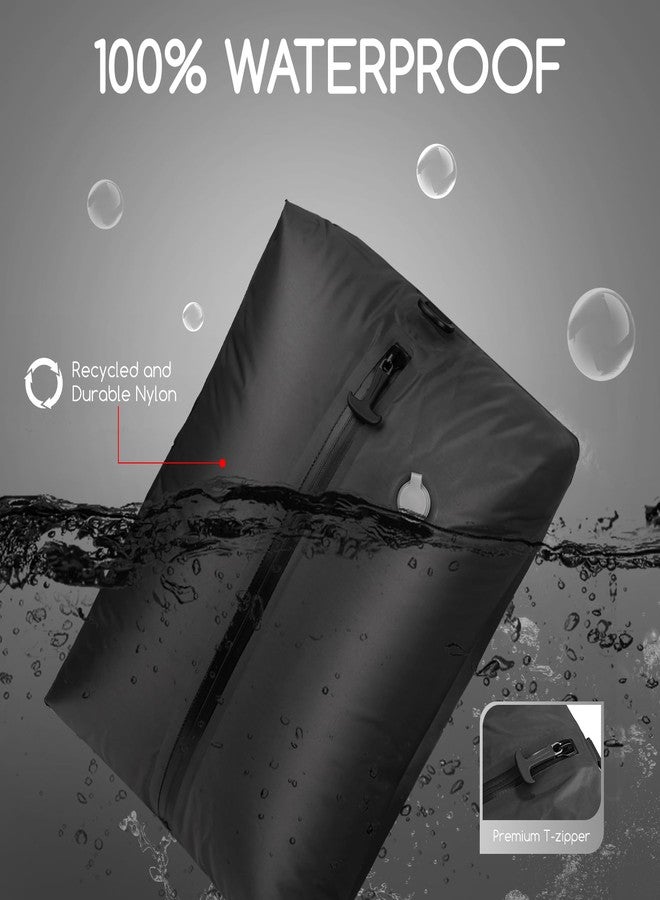 Tiagowell 2 Pack Vacuum Bags for Travel with Air Pump, TPU Reusable Vacuum Compression Bags for Travel with Waterproof Zipper, Space Saver Bag for Suitcase, Backpack, Black - Image 5
