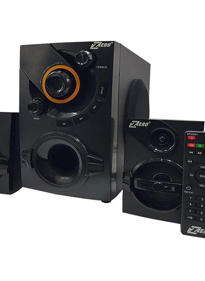 Zero Speaker ZERO ZR-3010 3 Speakers With Remote Control - Black 