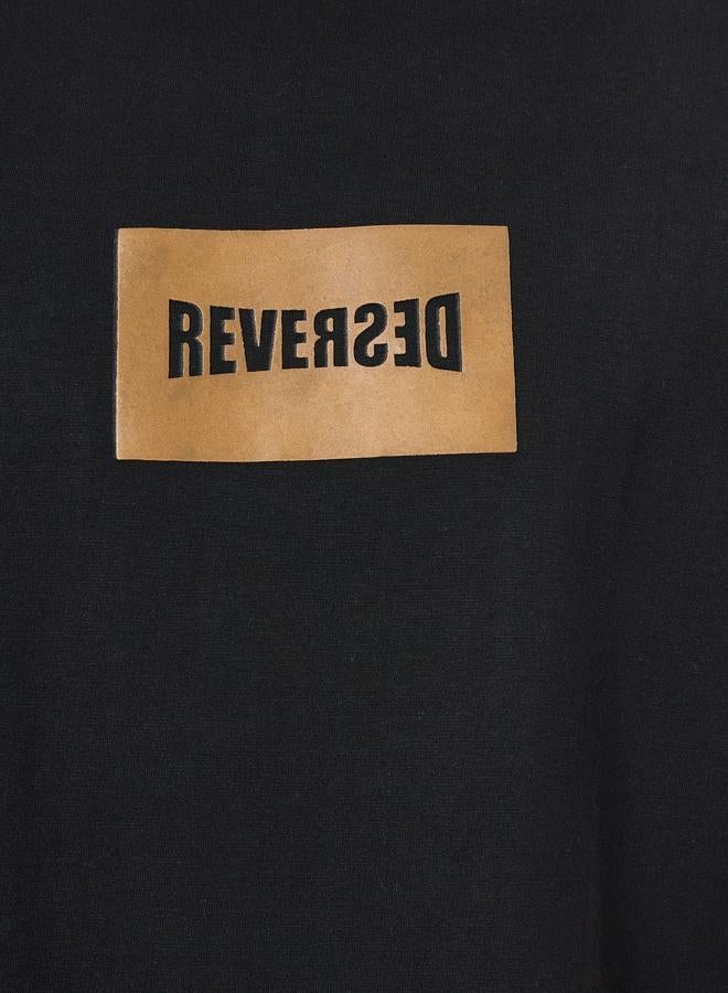 Styli Men Black Graphic Print Oversized T-Shirt - Image 4