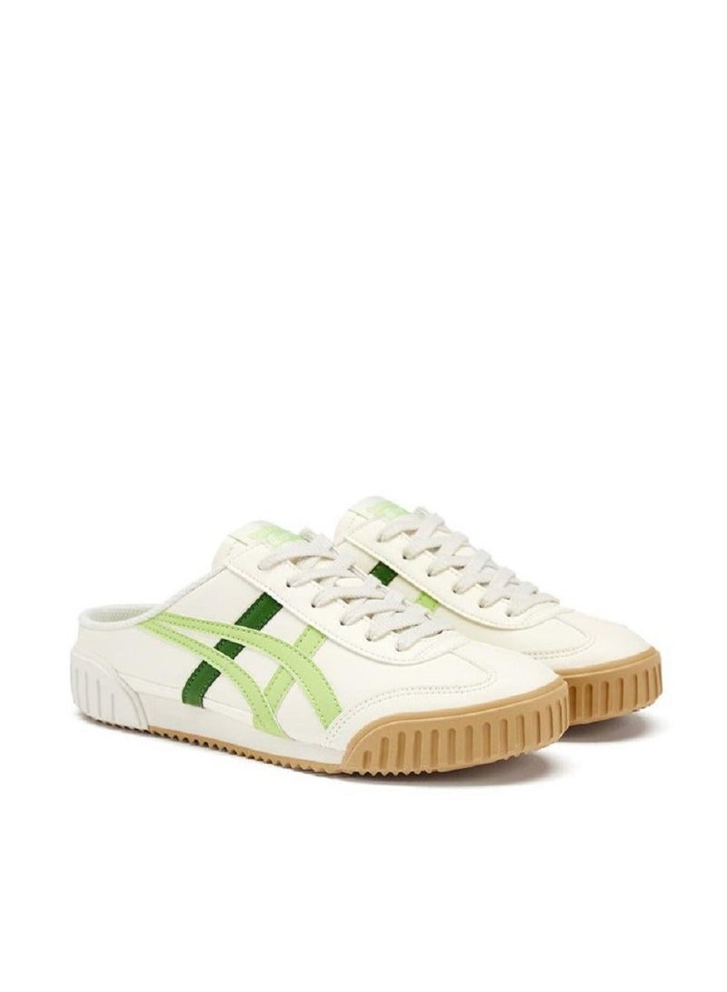 Onitsuka Tiger Sabot Slip-On Athletic Sandals - Brown/Green for Men/Women/Students - Image 2