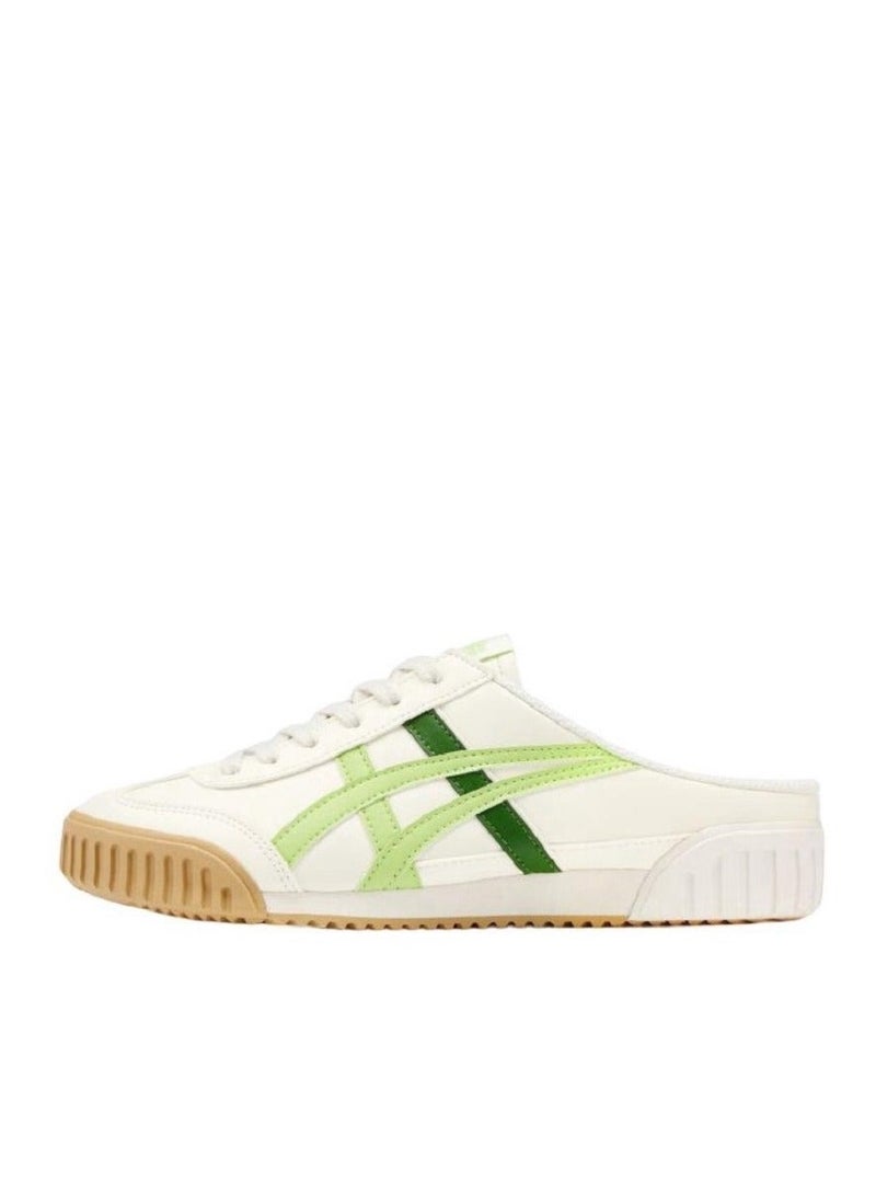 Onitsuka Tiger Sabot Slip-On Athletic Sandals - Brown/Green for Men/Women/Students - Image 1